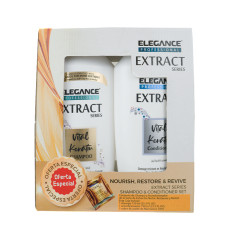 ELEGANCE SHAMP+CONDI.KERAT 750ML+SERUM MOROCO 10ML