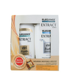 ELEGANCE SHAMP+CONDI.KERAT 750ML+SERUM MOROCO 10ML