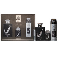 LATTAFA ISHQ AL SHUYUKH SILVER GIFTSET 3PC 